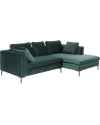 Угловой диван Gianni Small Velvet Dark Green Right