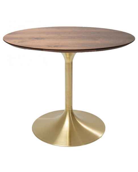 Стол Invitation Set Walnut Brass Ø90cm