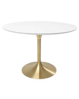 Стол Invitation Set White Brass Ø120cm