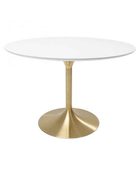 Стол Invitation Set White Brass Ø120cm