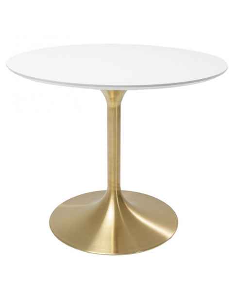 Стол Invitation Set White Brass Ø90cm