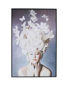Картина в раме Art Lady White Flowers 120x80cm
