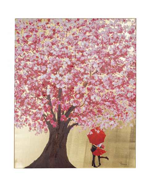 Картина маслом Flower Couple Gold Pink 100x80cm
