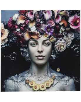 Картина на стекле Flower Art Lady 120x120cm