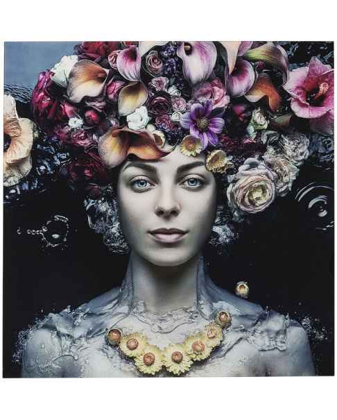 Картина на стекле Flower Art Lady 120x120cm
