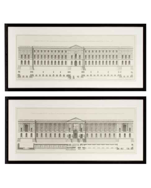Картина La Façade Du Louvre set of 2