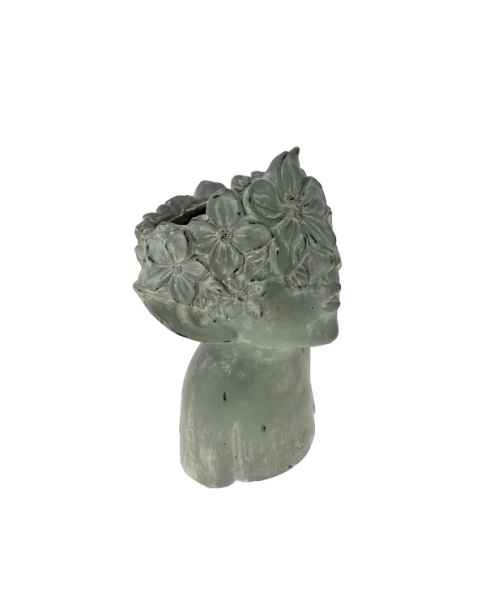 Цветочный горшок Head grey/white