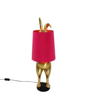 Настольная лампа Hiding Bunny gold/pink