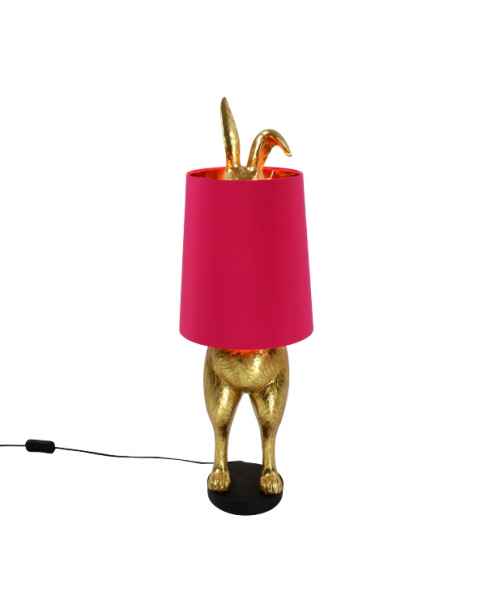 Настольная лампа Hiding Bunny gold/pink