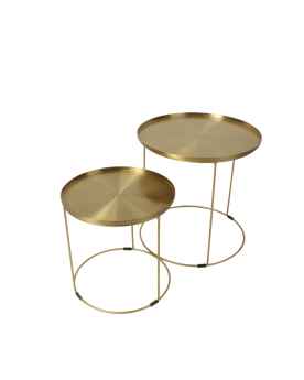 Приставной столик Chelsea gold 51x51cm 2set